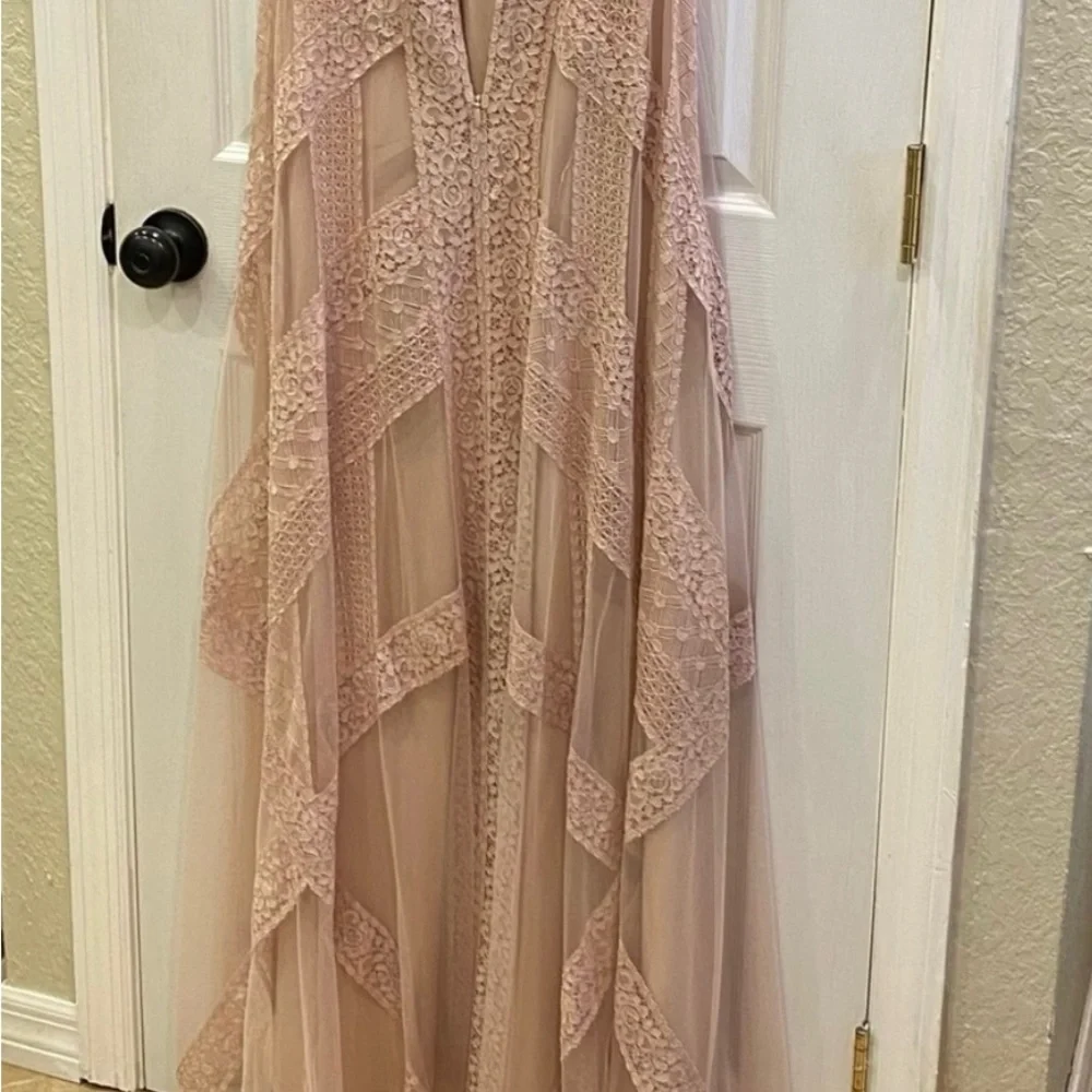 BCBGMAXAZRIA NUDE LACE/TULLE DRESS BEAUTIFUL!❤️ - Picture 5 of 6